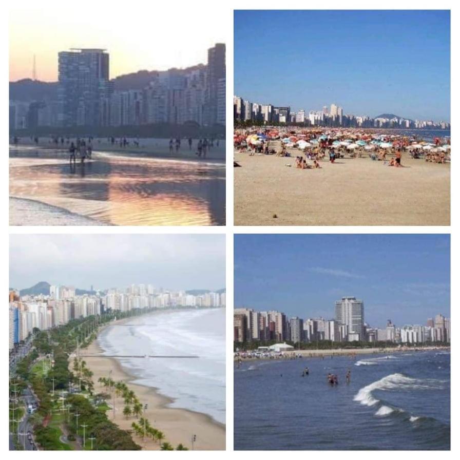 Apartamento 100 Mts Praia Roupa Cama Toalha Banho Wi-Fi 500 Mega Port 24 Hs Santos (Sao Paulo) Eksteriør billede